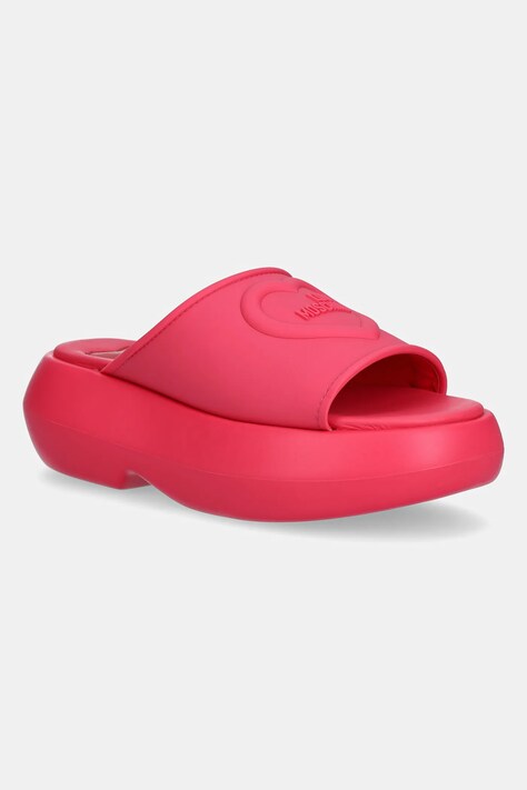Παντόφλες Love Moschino χρώμα: ροζ, JA28207I0MI40604
