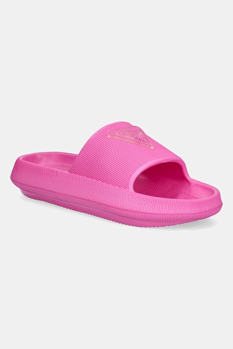 Παντόφλες Guess RUBBER SLIPPERS χρώμα: ροζ, E4GZ27 WG5X0