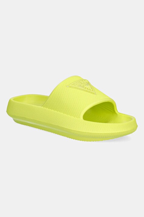 Παντόφλες Guess RUBBER SLIPPERS χρώμα: πράσινο, E4GZ27 WG5X0