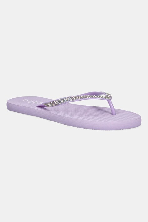 Σαγιονάρες Guess FLIP FLOP RHINESTONE χρώμα: μοβ, E5GZ05 BB00F
