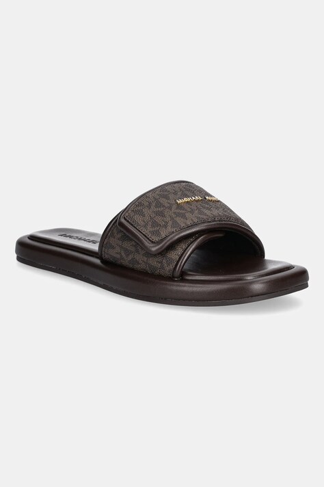 Παντόφλες MICHAEL Michael Kors Suki χρώμα: καφέ, 40S5SKFA1B.200
