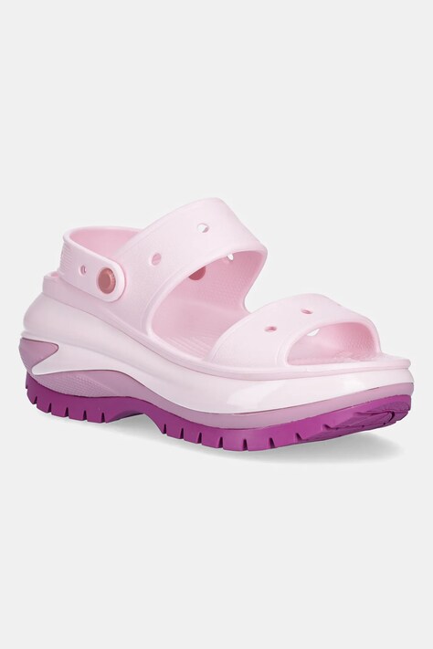 Παντόφλες Crocs Classic Mega Crush Sandal χρώμα: ροζ, 207989.5BX