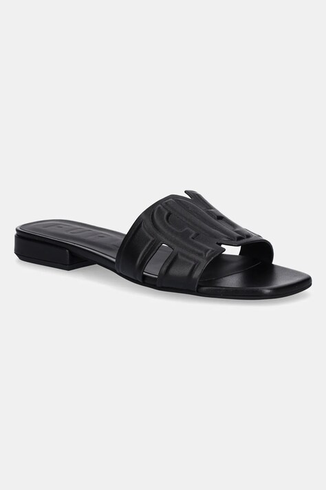 Δερμάτινες παντόφλες Furla Summer Mule γυναικείες, χρώμα: μαύρο, YJ34SUM X30000 O6000