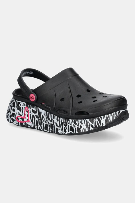 Παντόφλες Skechers SKECHERS X JGOLDCROWN χρώμα: μαύρο, 111324