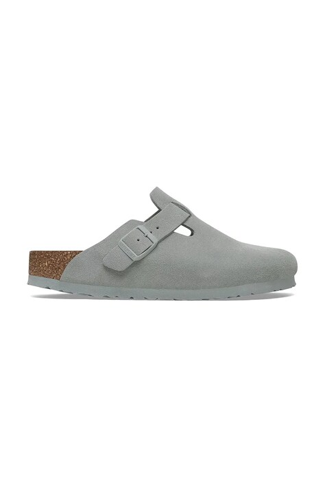 Παντόφλες σουέτ Birkenstock Boston χρώμα: μπλε, 1029212