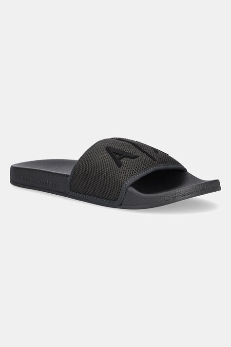 Παντόφλες Armani Exchange χρώμα: μαύρο, XUP001 XV820 R401