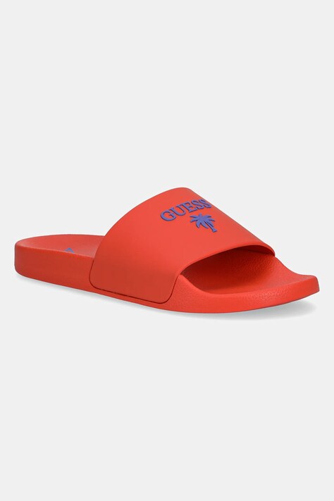 Παντόφλες Guess SLIDES PALMA χρώμα: πορτοκαλί, F5GZ05 BB00F