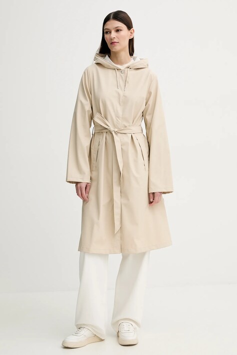 Μπουφάν Rains A-Line Longer W Jacket W3 χρώμα: μπεζ, 12040