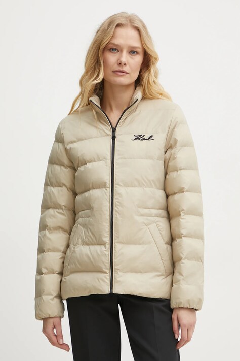 Μπουφάν Karl Lagerfeld χρώμα: μπεζ, 246W1513