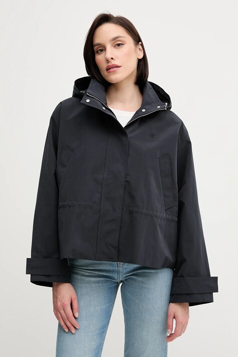 Μπουφάν Calvin Klein Jeans χρώμα: μαύρο, LV047AB502