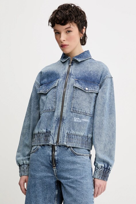 Μπουφάν Karl Lagerfeld Jeans χρώμα: μπλε, A2W14012