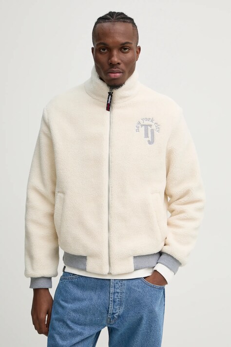 Μπουφάν Tommy Jeans χρώμα: μπεζ, DM0DM21269