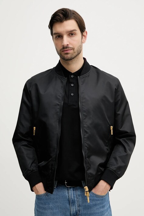 Αναστρέψιμο μπουφάν bomber Armani Exchange χρώμα: μαύρο, XM000189 AF12011
