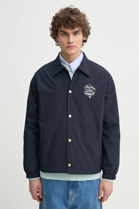 Μπουφάν Drôle de Monsieur La Veste Slogan Vignes χρώμα: ναυτικό μπλε, F-JT209-PA012-NY