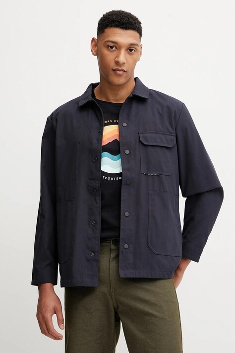 Πουκάμισο μπουφάν Jack Wolfskin Terracade Overshirt χρώμα: ναυτικό μπλε, A63865