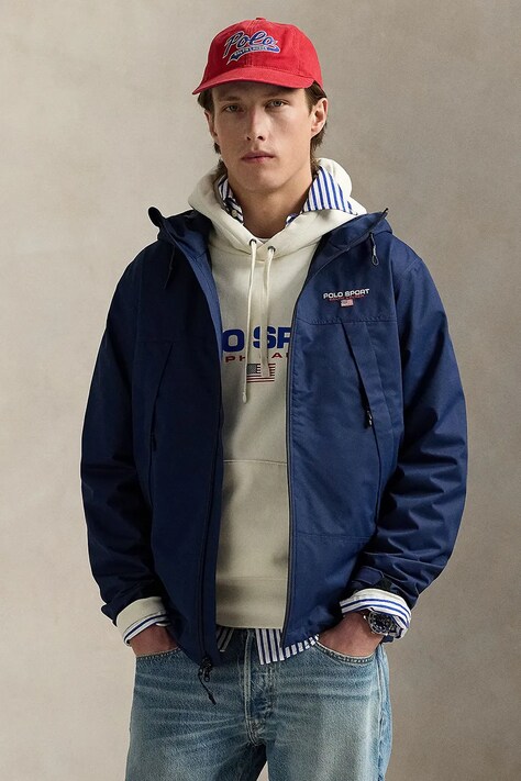Αδιάβροχο μπουφάν Polo Ralph Lauren χρώμα: ναυτικό μπλε, 710968728