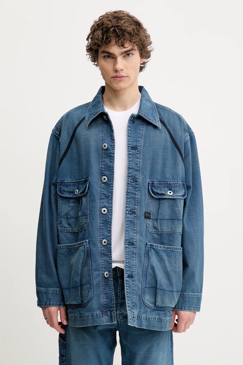 Τζιν μπουφάν G-Star Raw χρώμα: ναυτικό μπλε, D26165-D491