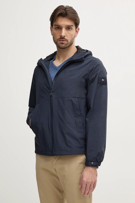 Μπουφάν Tommy Hilfiger χρώμα: ναυτικό μπλε, MW0MW38905