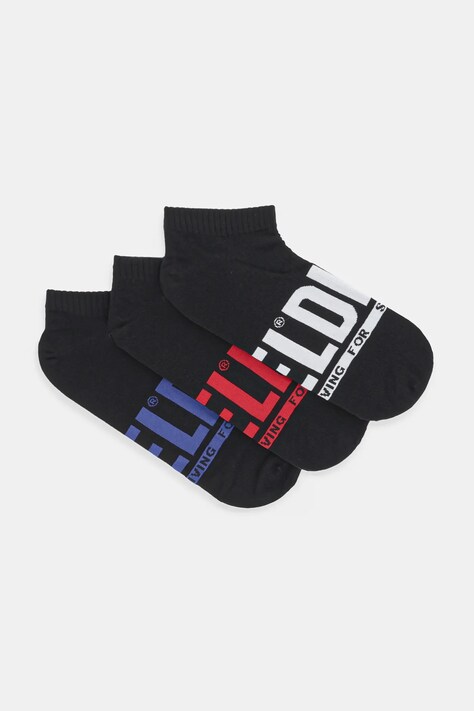 Κάλτσες Diesel SKM-GOST-THREEPACK SOCKS 3-pack χρώμα: μαύρο, 00SI8H.0EGBH