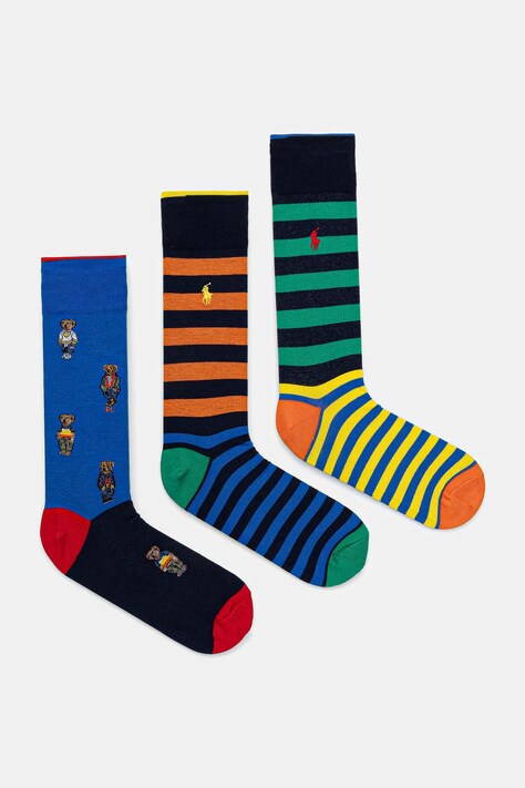 Κάλτσες Polo Ralph Lauren 3-pack χρώμα: πολύχρωμο, 449973052