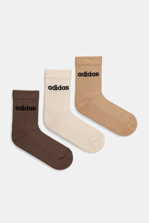 Κάλτσες adidas Essentials 3-pack χρώμα: μπεζ, IZ0106