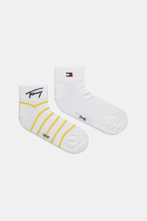 Κάλτσες Tommy Jeans 2-pack χρώμα: κίτρινο, 701232730