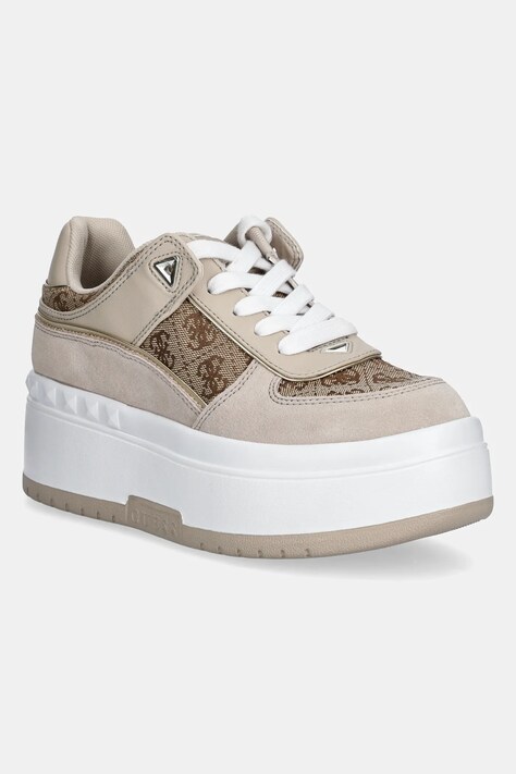 Αθλητικά Guess RIDGEE2 χρώμα: μπεζ, FLPR2D FAL12