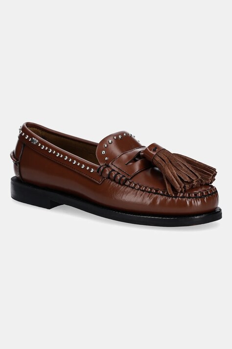 Δερμάτινα μοκασίνια Weekend Max Mara WEEKENDAN χρώμα: καφέ, 2515521014600