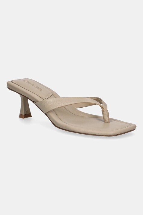 Δερμάτινες σαγιονάρες Steve Madden Heyley γυναικείες, χρώμα: μπεζ, SM11003831