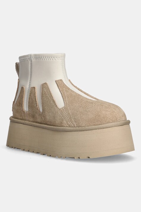 Μπότες χιονιού UGG Classic Mini Dipper Sunwave χρώμα: μπεζ, 1167591-MDSD