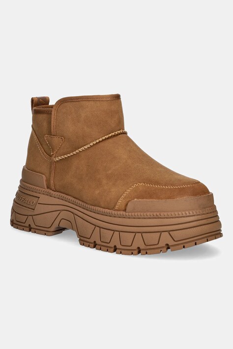 Μπότες χιονιού Buffalo Fusion Slip On Lo Warm χρώμα: καφέ, 1270113-COG