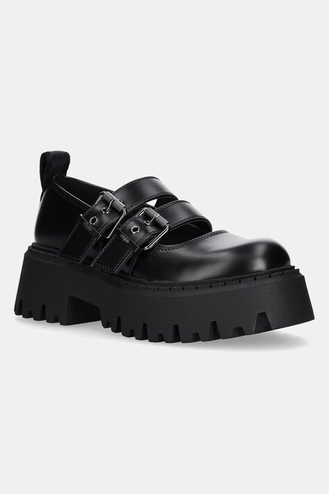 Μοκασίνια Buffalo Aspen Mary χρώμα: μαύρο, 1624078-BLK