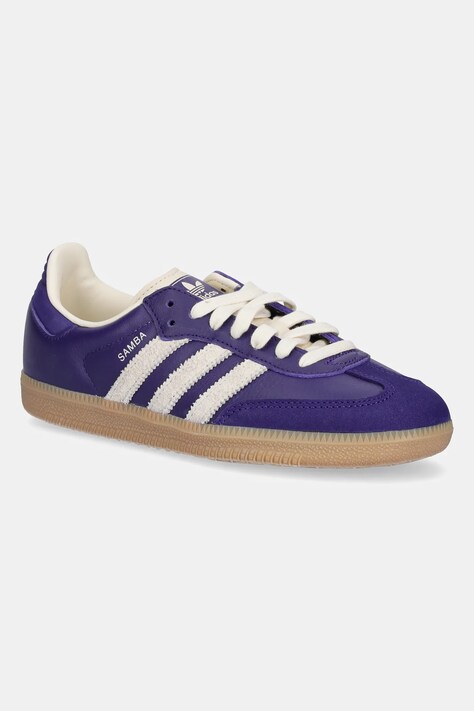 Δερμάτινα αθλητικά παπούτσια adidas Originals Samba OG χρώμα: μοβ, JI2736
