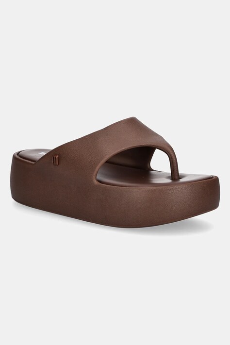 Σαγιονάρες Melissa MELISSA FREE PLATFORM THONG AD χρώμα: καφέ, M 36088 BE885
