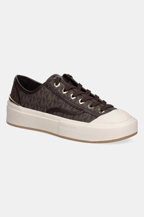 Πάνινα παπούτσια MICHAEL Michael Kors Jude χρώμα: καφέ, 43S5JUFS1B.200