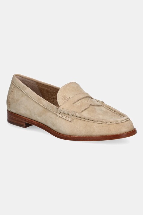 Μοκασίνια σουέτ Lauren Ralph Lauren Wynnie χρώμα: μπεζ, 802970584001