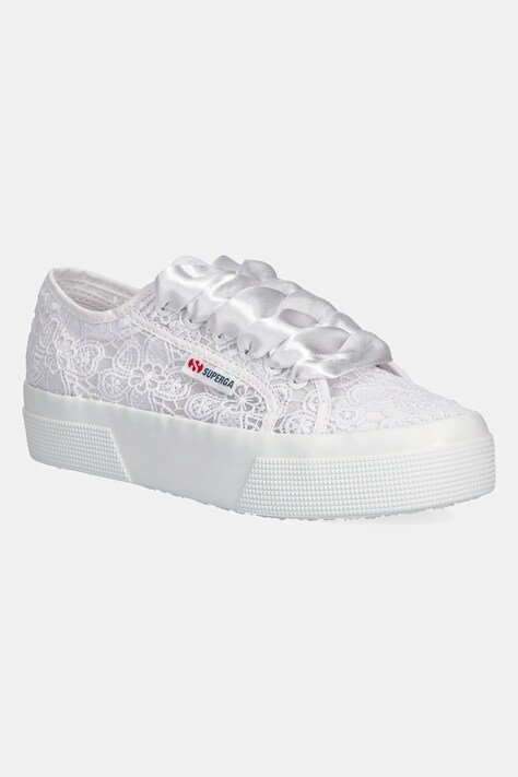Πάνινα παπούτσια Superga FLOWER MACRAME χρώμα: άσπρο, S2136QW
