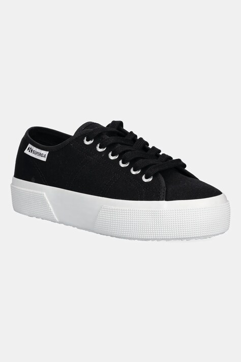 Πάνινα παπούτσια Superga PLATFORM LEGGERA χρώμα: μαύρο, S2142ZW