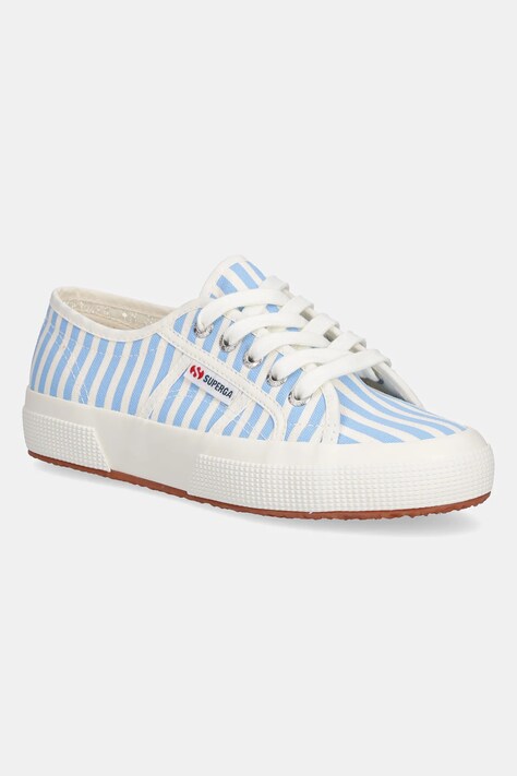 Πάνινα παπούτσια Superga STRIPES PRINT χρώμα: μπλε, S8148TW