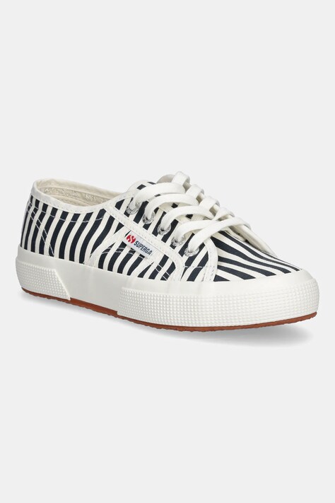 Πάνινα παπούτσια Superga STRIPES PRINT χρώμα: ναυτικό μπλε, S8148TW
