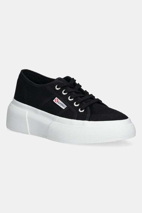 Πάνινα παπούτσια Superga BUBBLE χρώμα: μαύρο, S2132LW