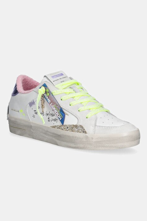 Δερμάτινα αθλητικά παπούτσια Crime London SK8 DELUXE χρώμα: άσπρο, 20101PP7