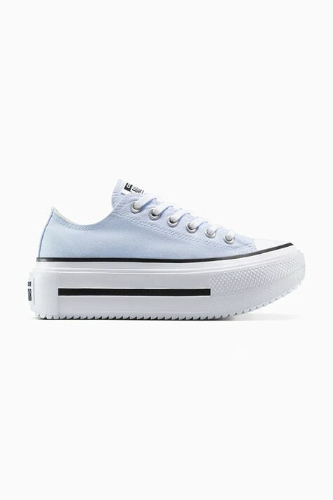 Πάνινα παπούτσια Converse Chuck Taylor All Star Lift Double Stack χρώμα: μοβ, A16285C