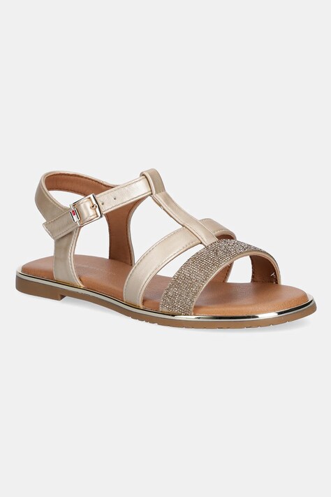 Σανδάλια Tommy Hilfiger χρώμα: μπεζ, T3A2-33781