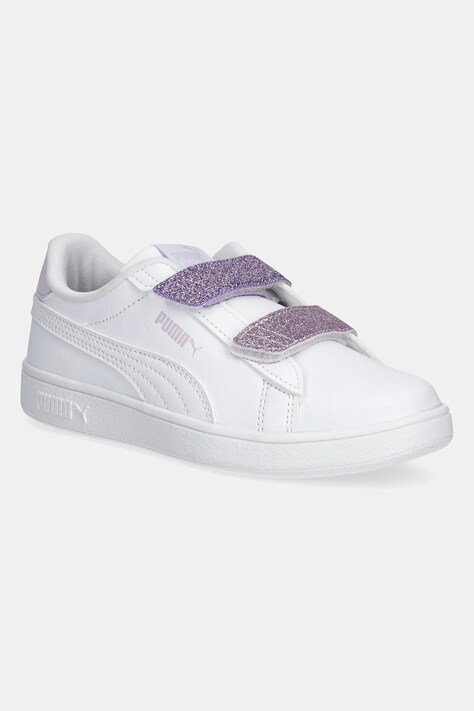 Αθλητικά Puma Smash 3.0 L Glitter Velcro V χρώμα: άσπρο, 395609