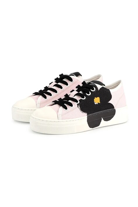 Παιδικά πάνινα παπούτσια Marc Jacobs χρώμα: ροζ, W60395