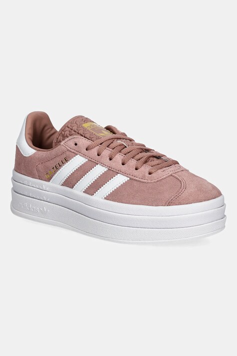 Παιδικά sneakers σουέτ adidas Originals GAZELLE BOLD χρώμα: πορτοκαλί, JQ7406