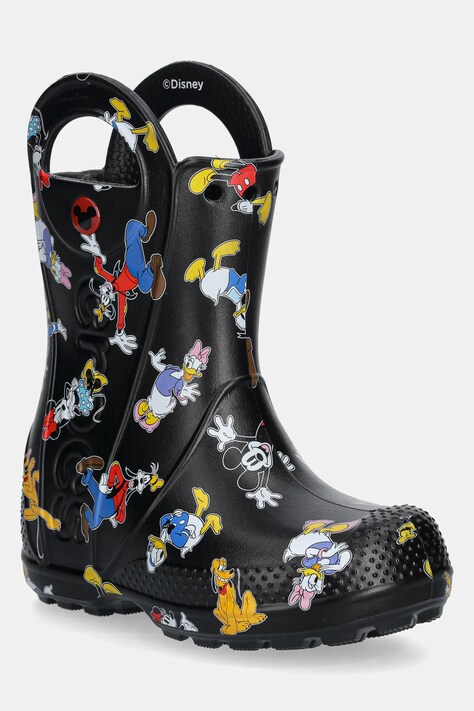 Γαλότσες Crocs MICKEY FRIENDS HANDLE IT BOOT KIDS χρώμα: μαύρο, 211146