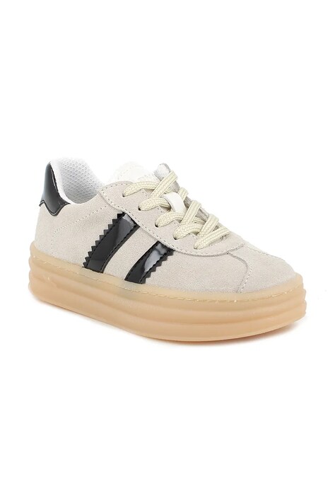 Παιδικά sneakers σουέτ Primigi χρώμα: μπεζ, PLV 79260