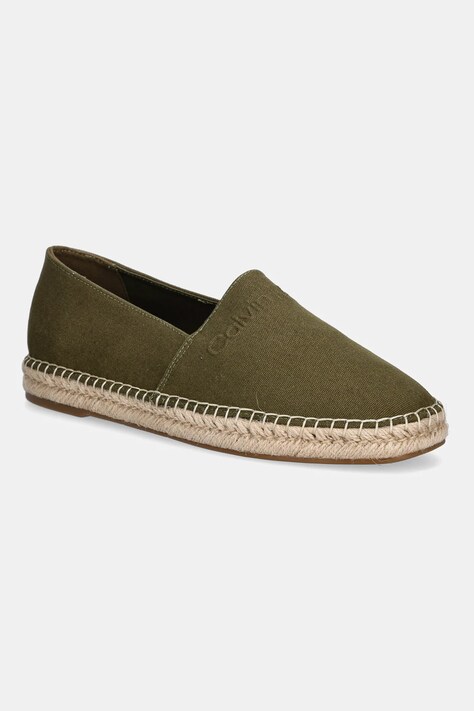 Εσπαντρίγιες Calvin Klein ESPADRILLE CV LOGO χρώμα: πράσινο, HM0HM01808